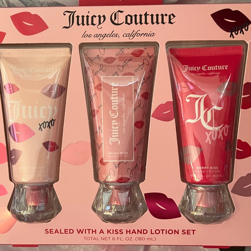 💋Juicy Couture Sealed With A Kiss hand lotion set NWT NIB